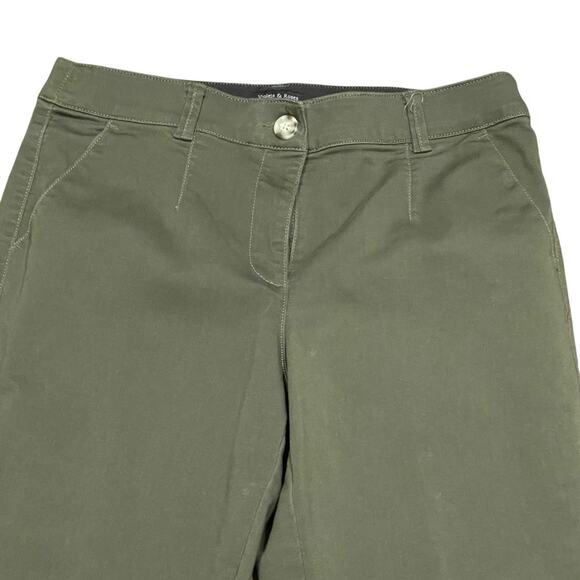 Violets & Roses Olive Green Mid Rise Ankle Pants size 8 - Picture 6 of 14